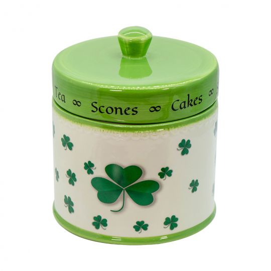 Shamrock Ceramic Cookie Jar