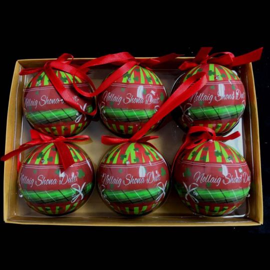 Merry Christmas LED Ornaments Set of 6