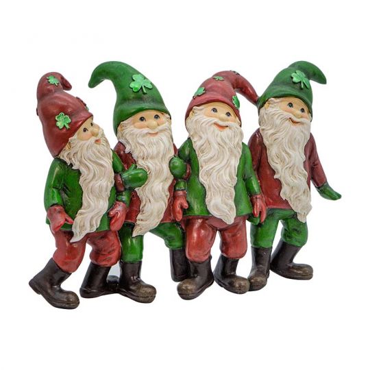 Four Irish Santa Elves Figurine