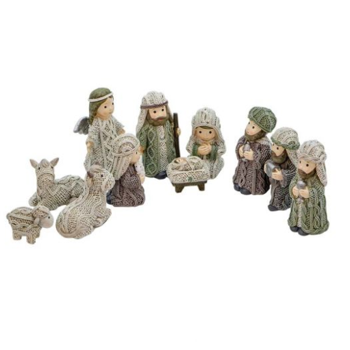 Bridgets of Erin Aran 11 Piece Nativity Scene Set