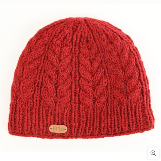 Pull On Aran Cable Hat