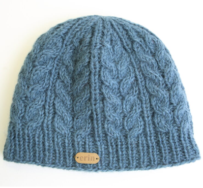 Pull On Aran Cable Hat