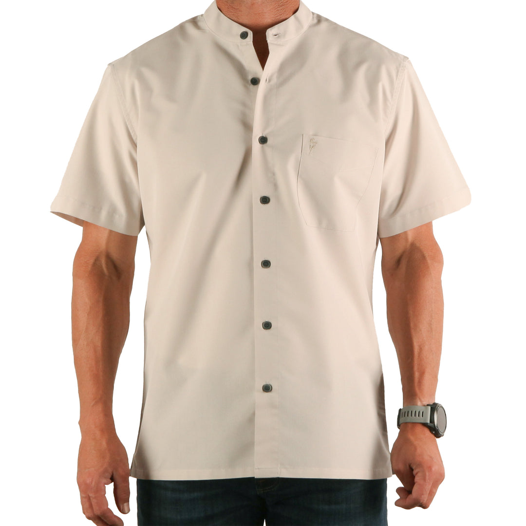 Celtic Ranchwear Collarless Short Sleeve Grandfather Shirt