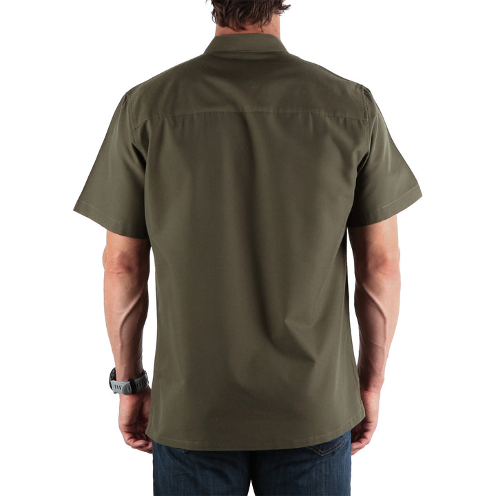 Celtic Ranchwear Collarless Short Sleeve Grandfather Shirt