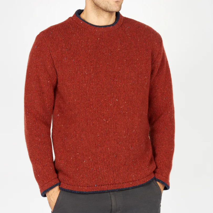 Men's Irish Pullover Crew Neck Roundstone Sweater