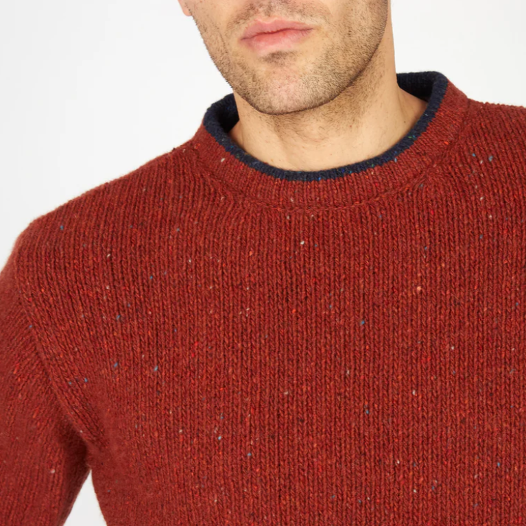 Men's Irish Pullover Crew Neck Roundstone Sweater