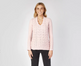 Wool Cashmere V-Neck Cable Pullover Sweater