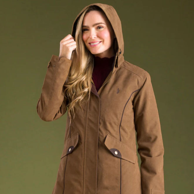 Una' 3/4 Length Waterproof & Windproof Jacket – Camel – The Celtic Una' 3/4 Length Waterproof & Windproof Jacket – Camel – The Celtic