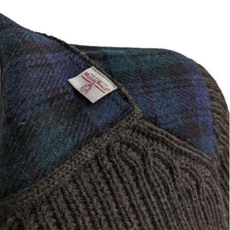 Full Zipped Cardigan with Harris Tweed® Shoulder Patches