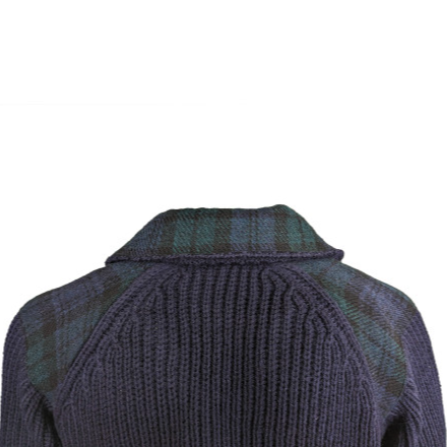 Full Zipped Cardigan with Harris Tweed® Shoulder Patches