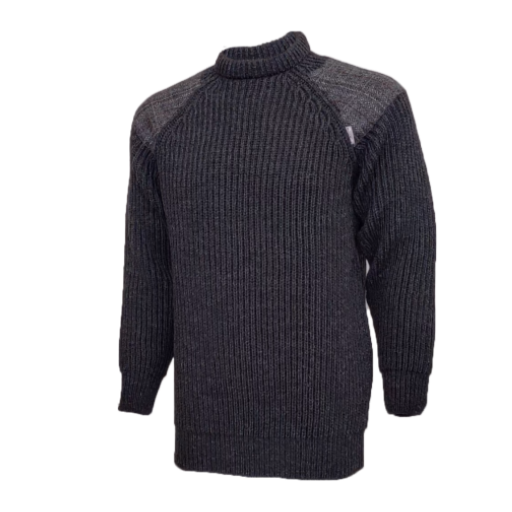 Raglan Sleeve Crew Neck Wool Jumper with Harris Tweed®