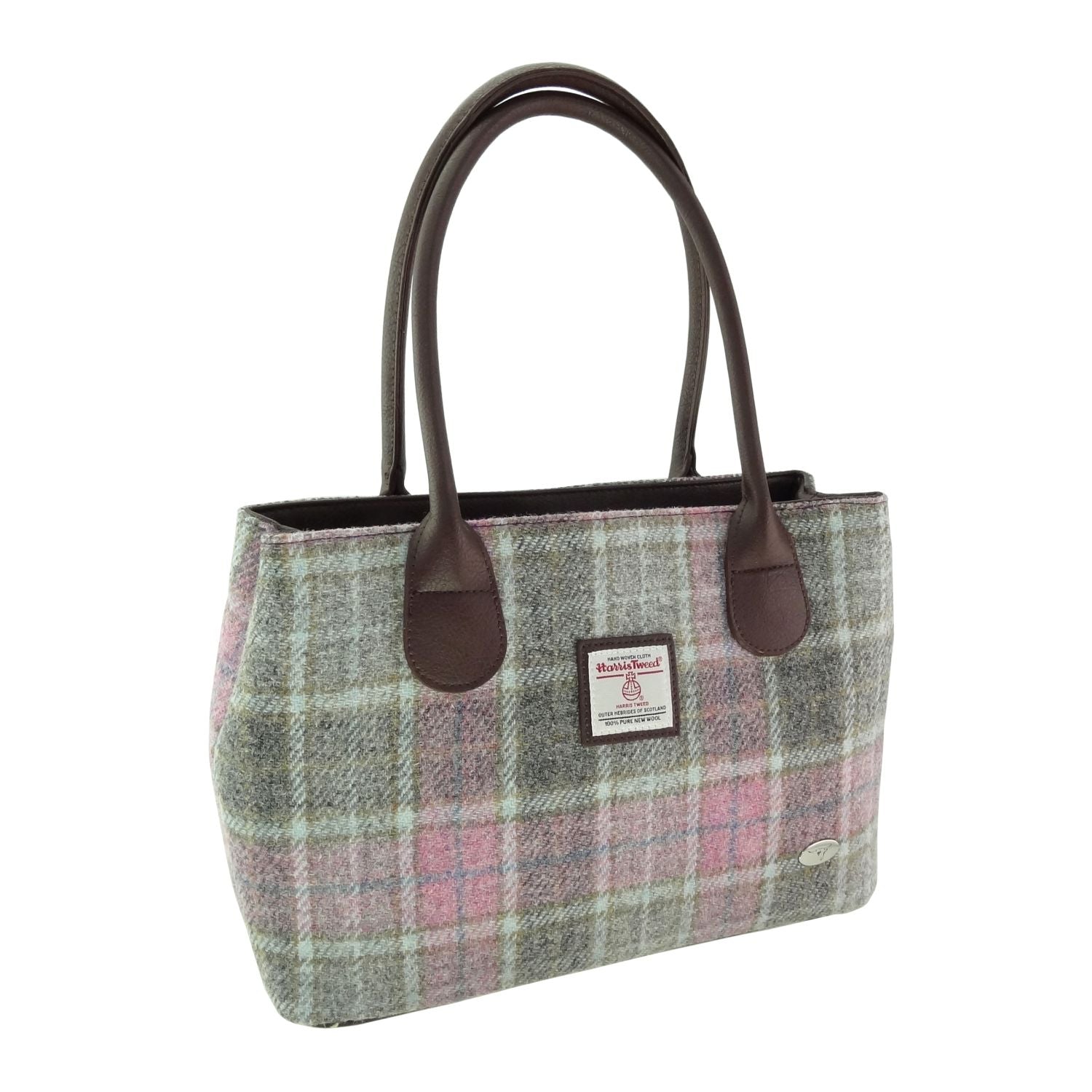 HARRIS TWEED Cassley popular Classic Handbag Multi Colour Tartan Made in Scotland,Vintage, Tartan, Outlander, Harris Tweed Shoulder Bag (Col 46)