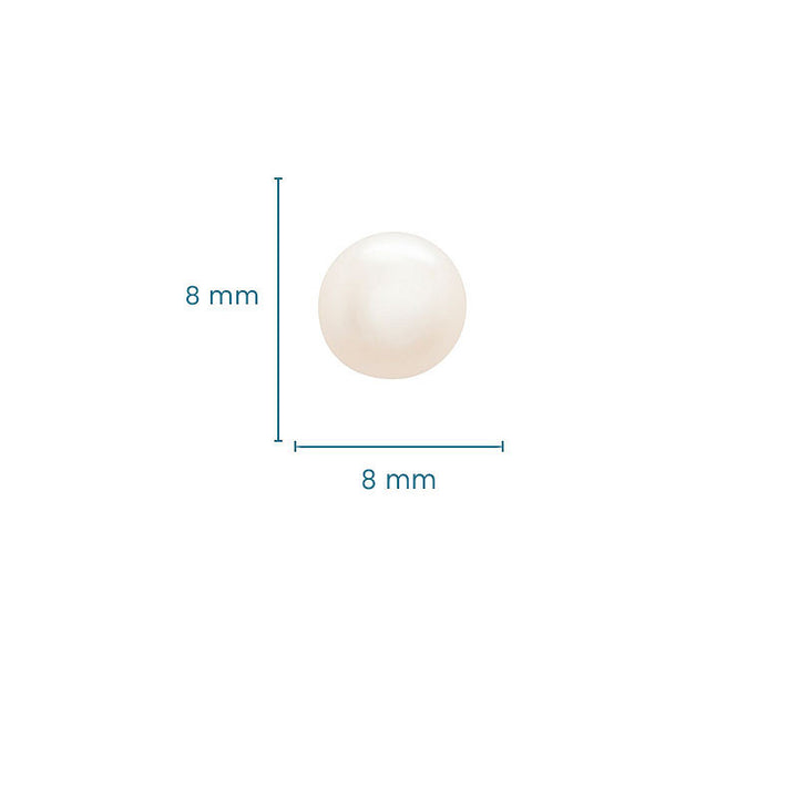 Sterling Silver Large Shell Pearl Stud Earrings
