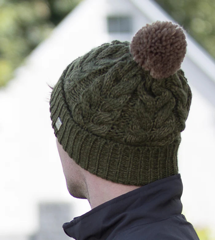 Classic Wool Knit Bobble Hat