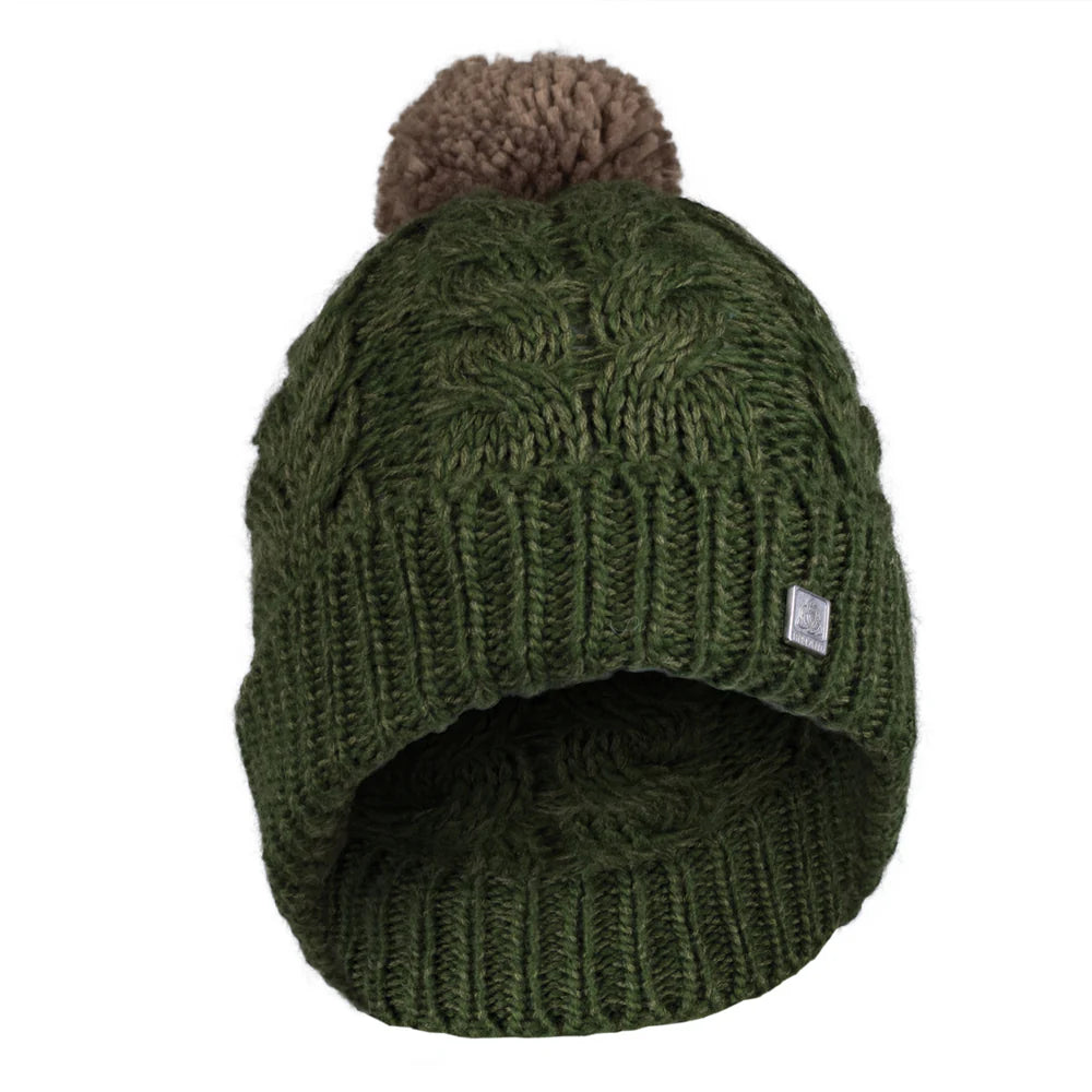 Classic Wool Knit Bobble Hat