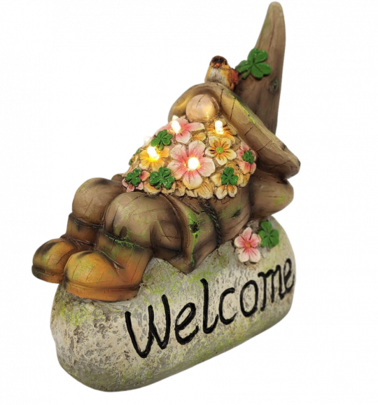 LED Welcome Garden Gnome