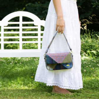 Small Patchwork Bag 'Clunie' with Harris Tweed®