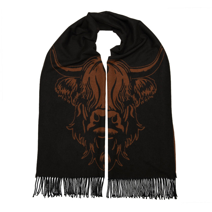 Celtic Jacquard Soft Scarf With Fringe Ends