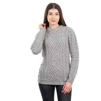 Cable Knit Crew Ladies Sweater