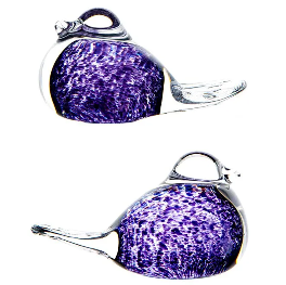 Irish Handmade Glass Love Birds – Pair