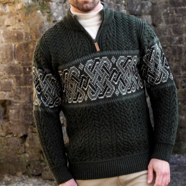 Celtic Jacquard Half Zip