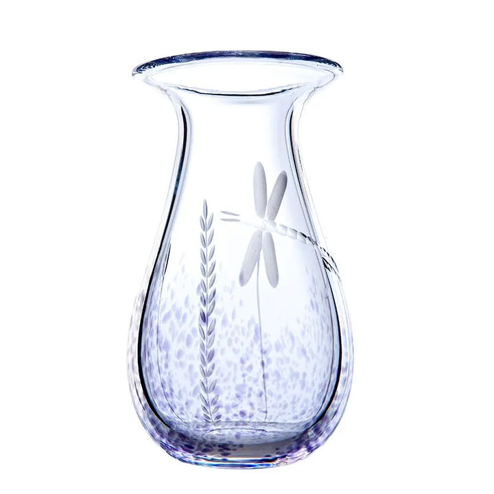 Irish Handmade Large Etched Glass Vase