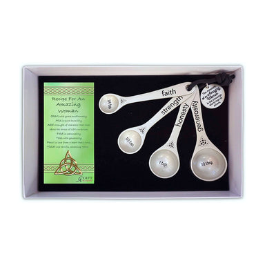 Greige Amazing Woman Measuring Spoon Set of 4 Gift Box
