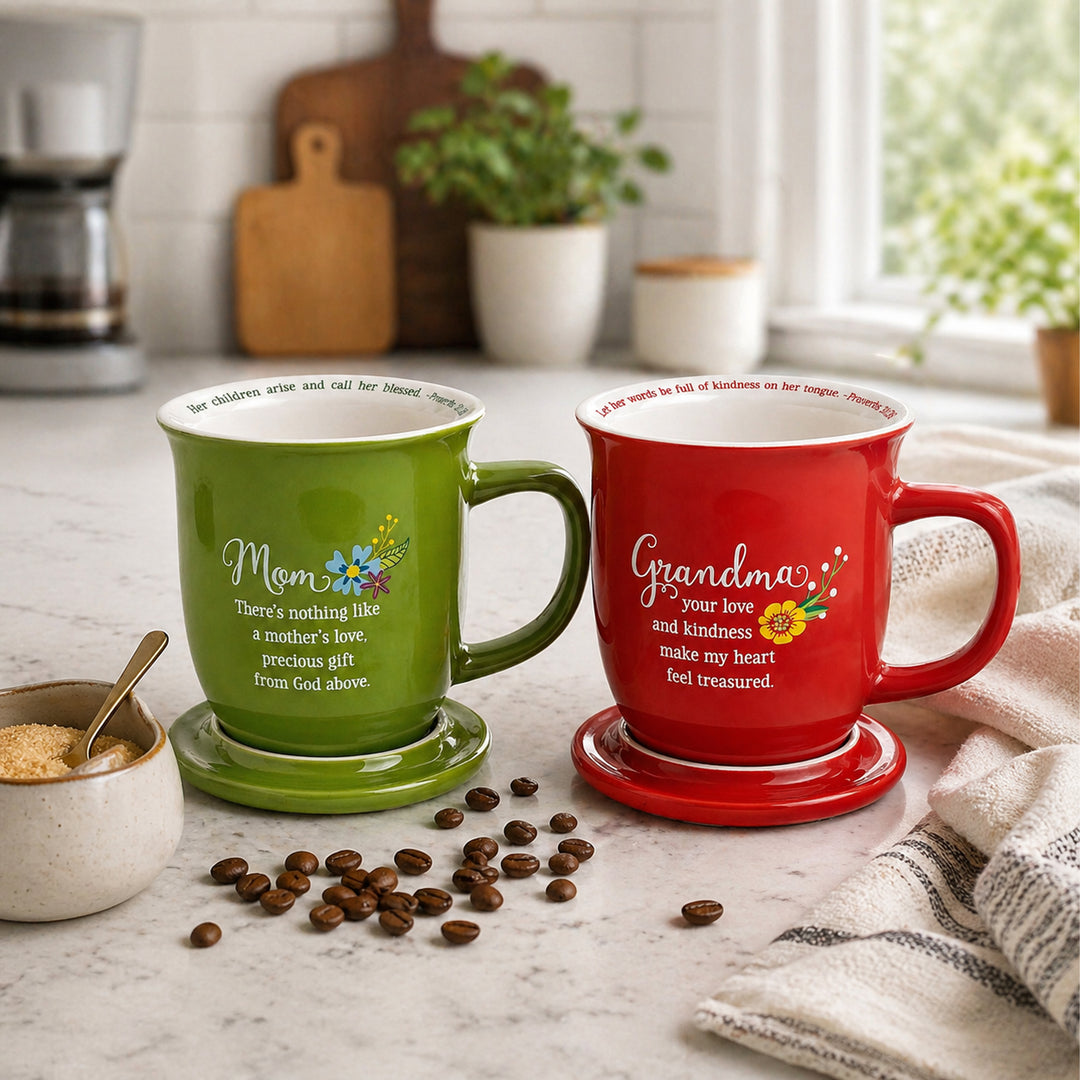Floral Mug &amp; Coaster Set