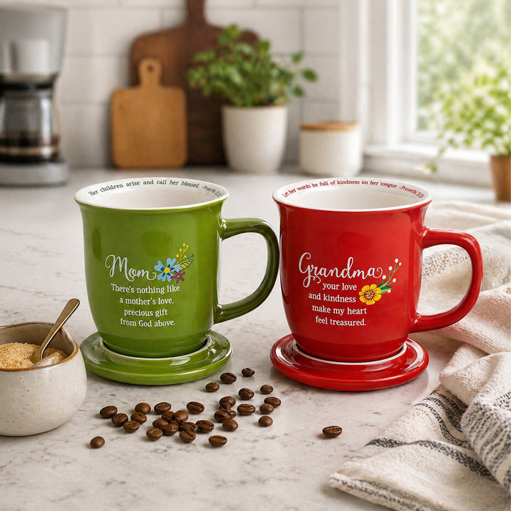 Floral Mug &amp; Coaster Set