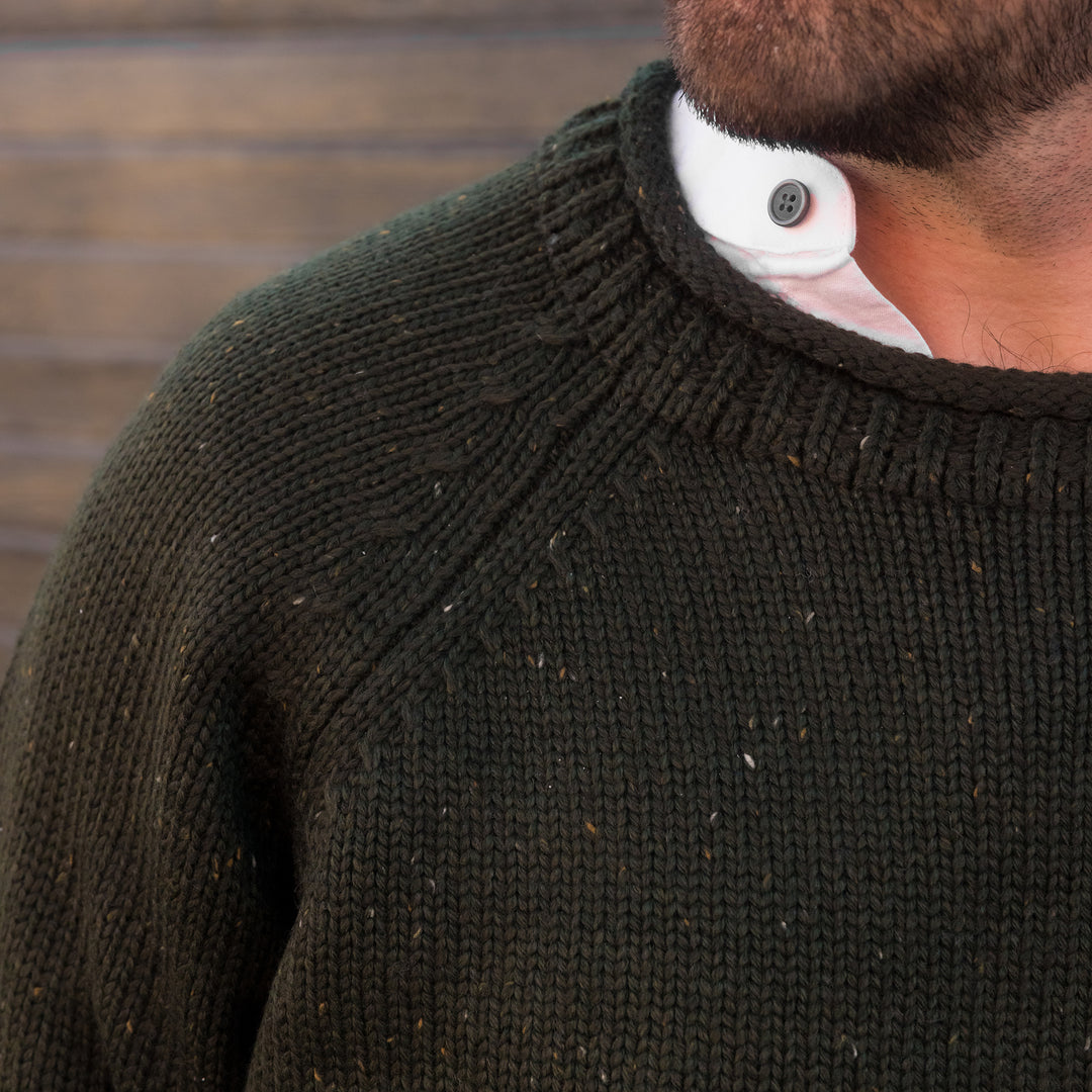 Men's Aranmore Irish Roll Neck Crew Sweater