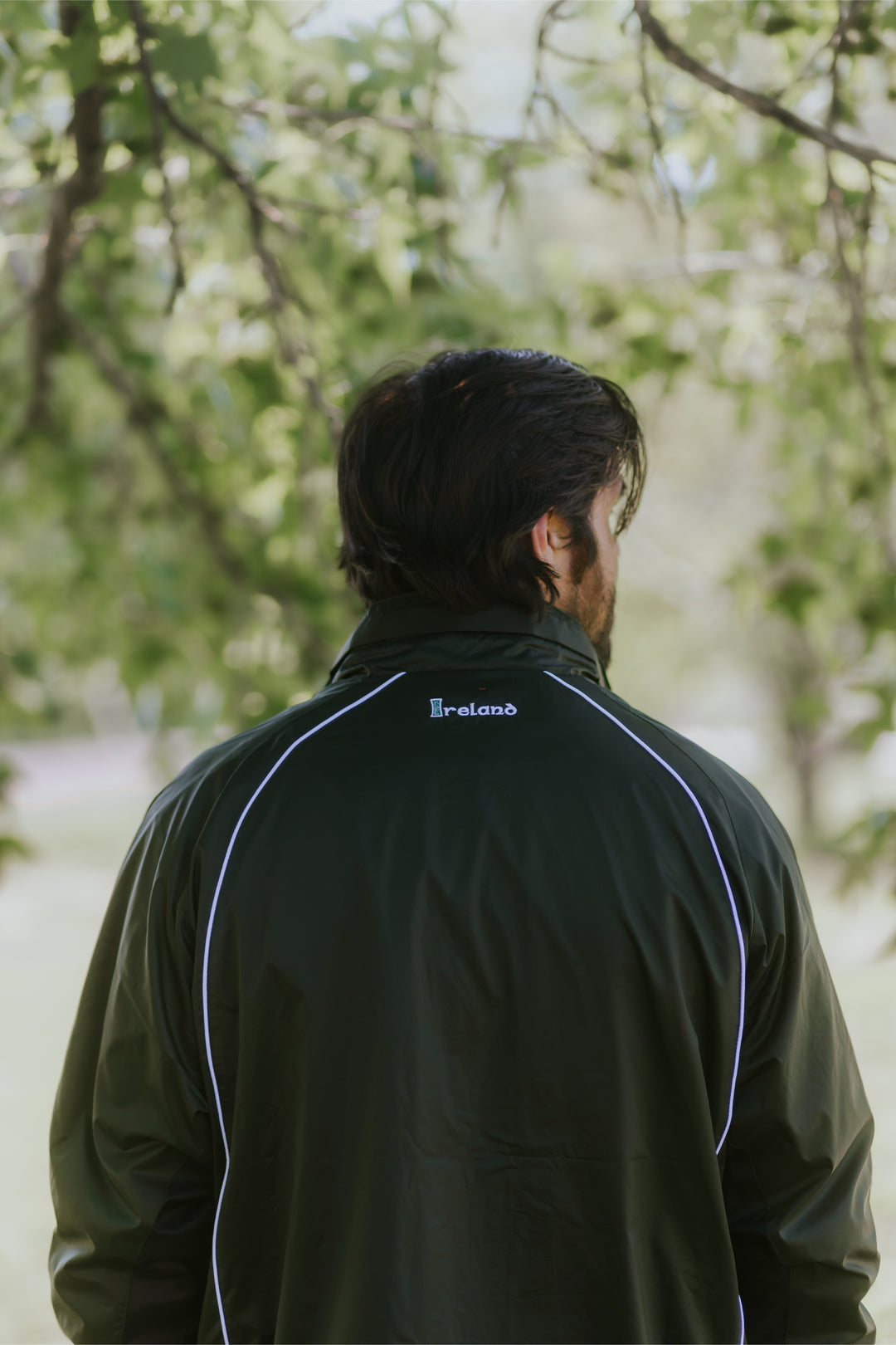 Retro Irish Men’s Green Full-Zip Hooded Weatherproof Jacket