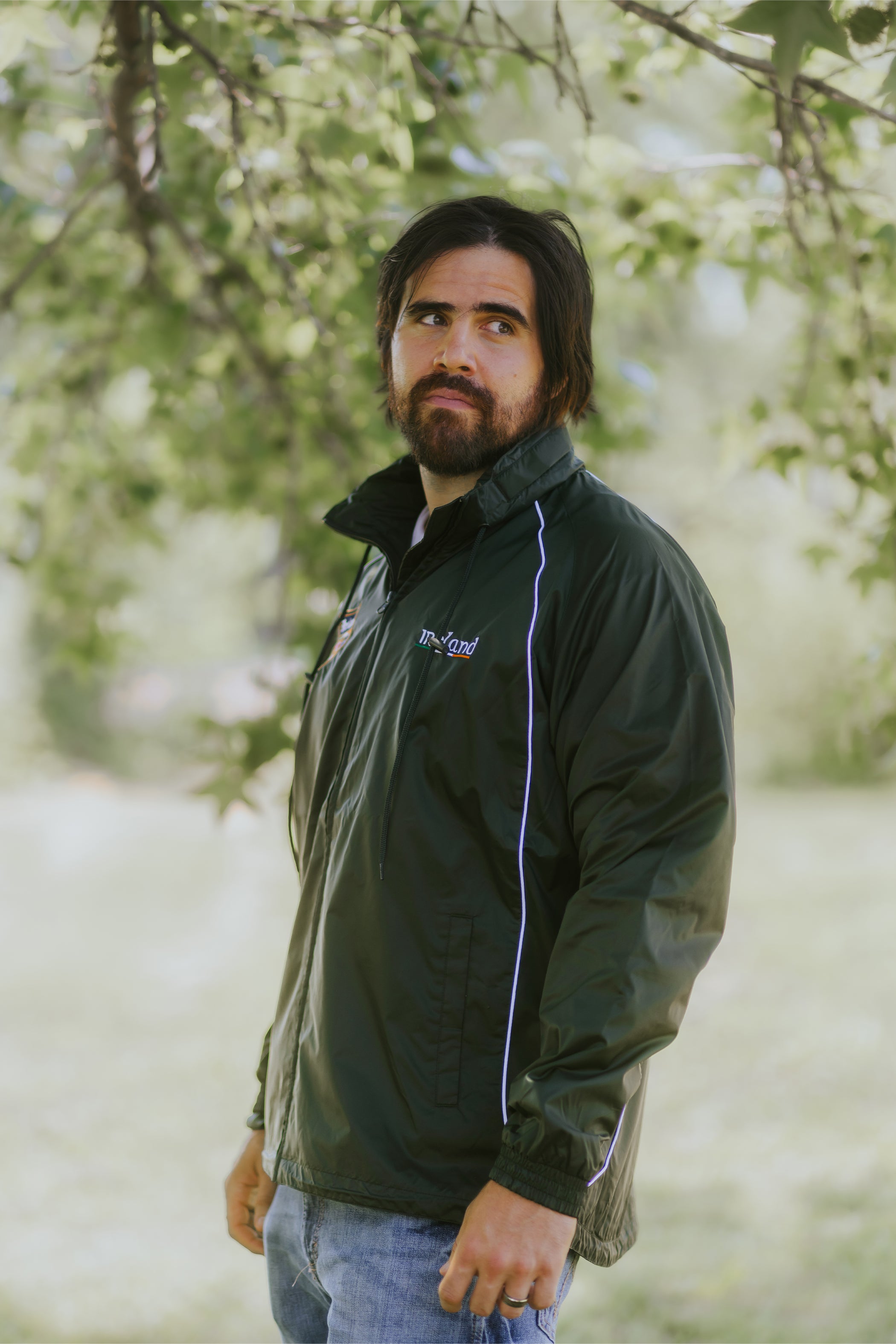 Retro Irish Men's Green Full-Zip Hooded Weatherproof Jacket – The