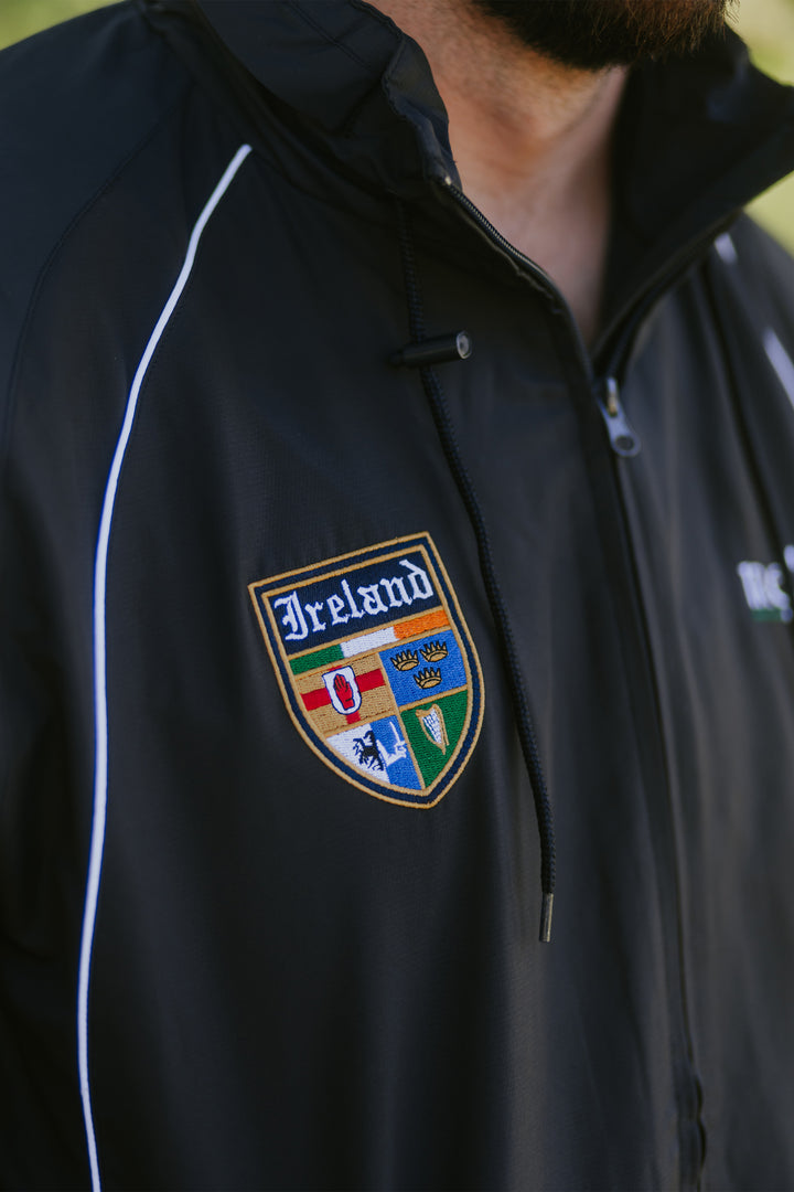 Retro Irish Men’s Navy Full-Zip Hooded Weatherproof Jacket