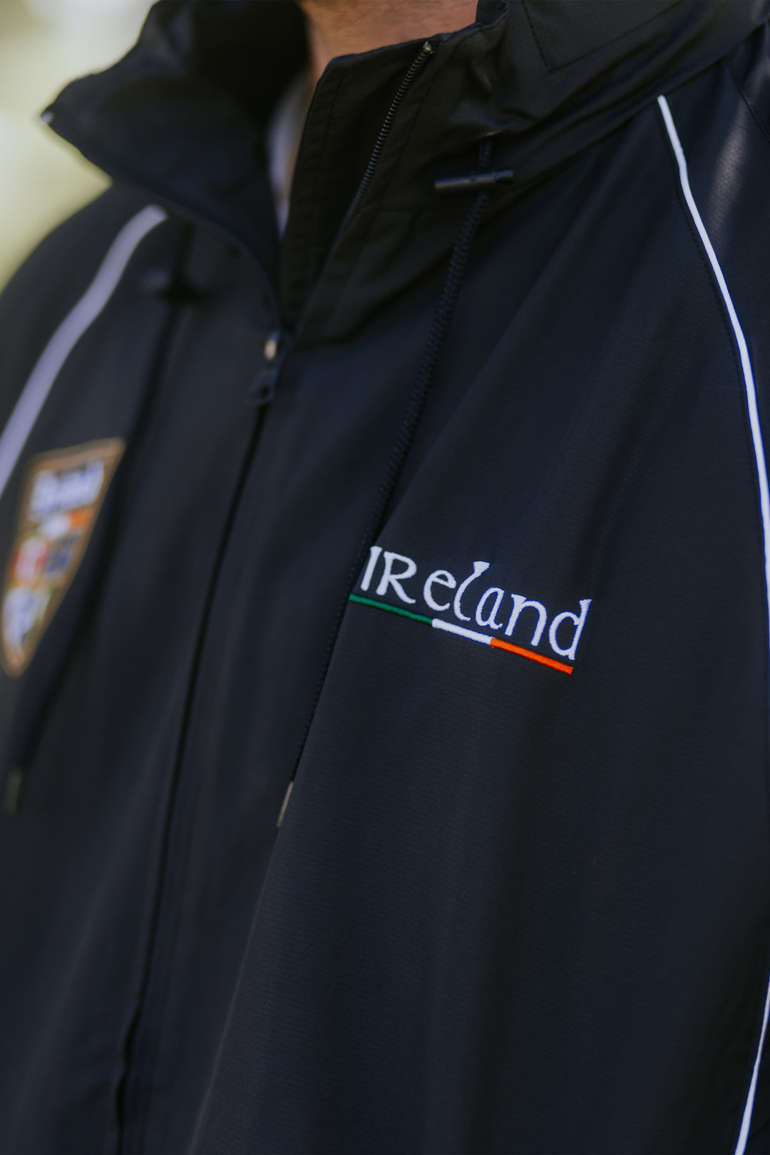 Retro Irish Men’s Navy Full-Zip Hooded Weatherproof Jacket