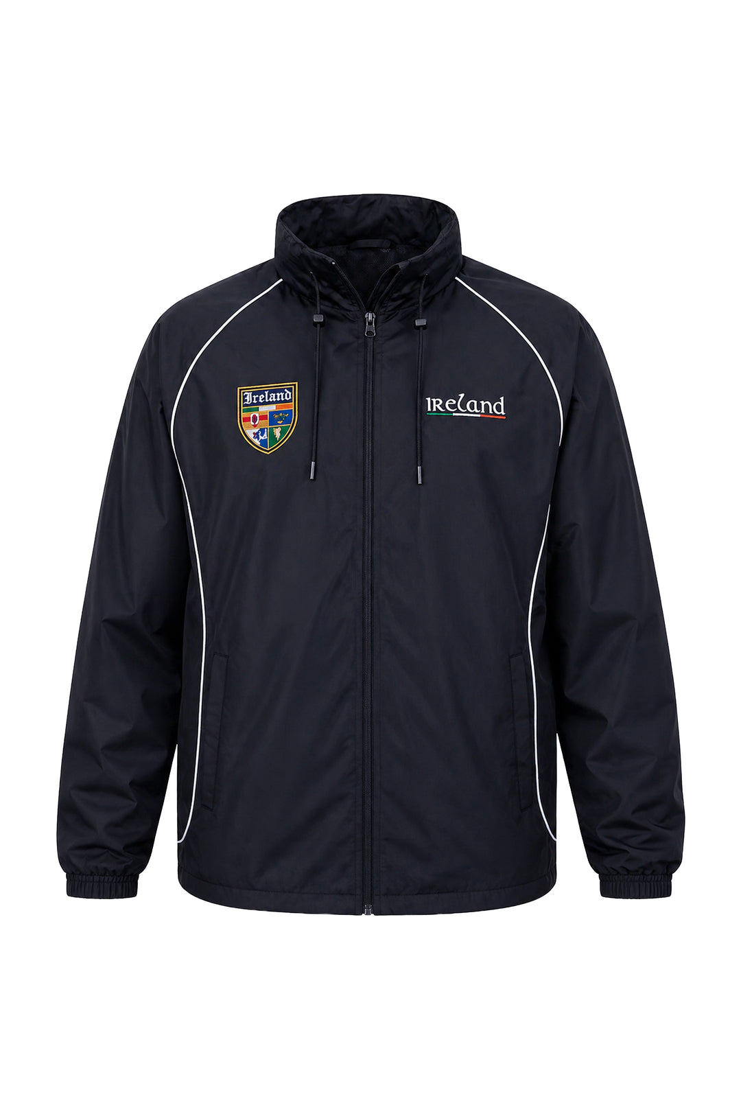 Retro Irish Men’s Navy Full-Zip Hooded Weatherproof Jacket