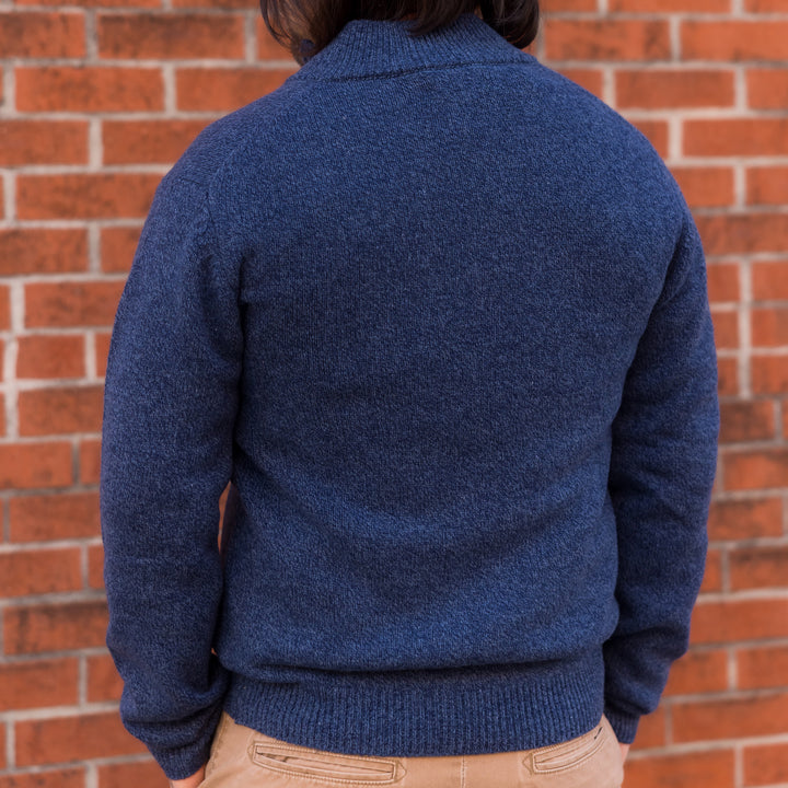 Men's Irish Lambswool Quarter Zip Knit Sweater