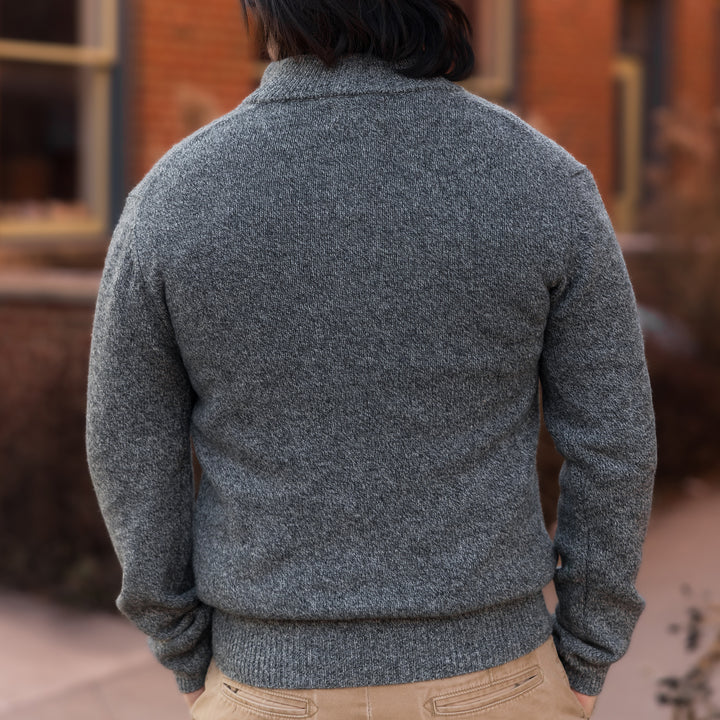 Men's Irish Lambswool Quarter Zip Knit Sweater