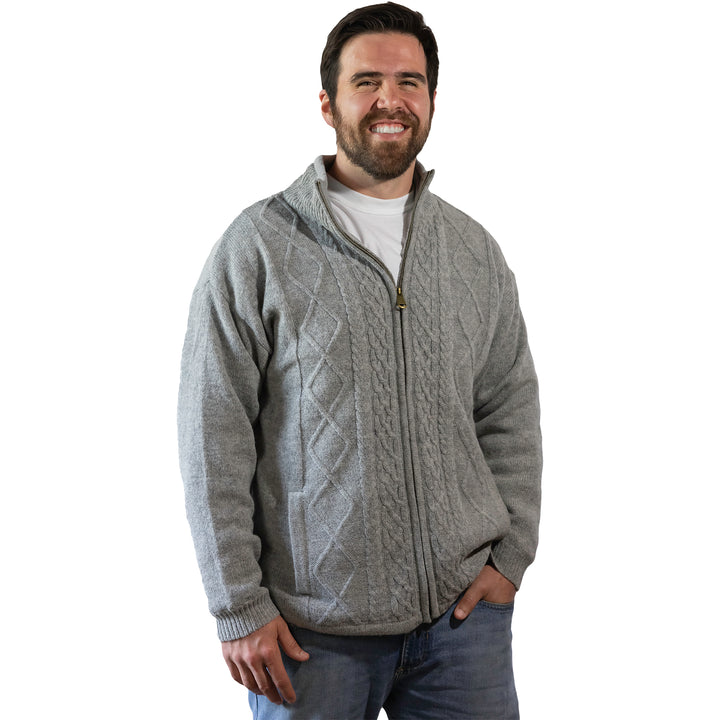 Full Zip Pure New Wool Sweater Jacket