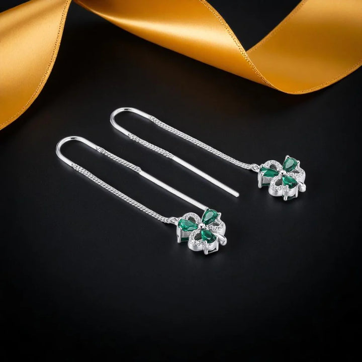 Pull Through Shamrock Earrings