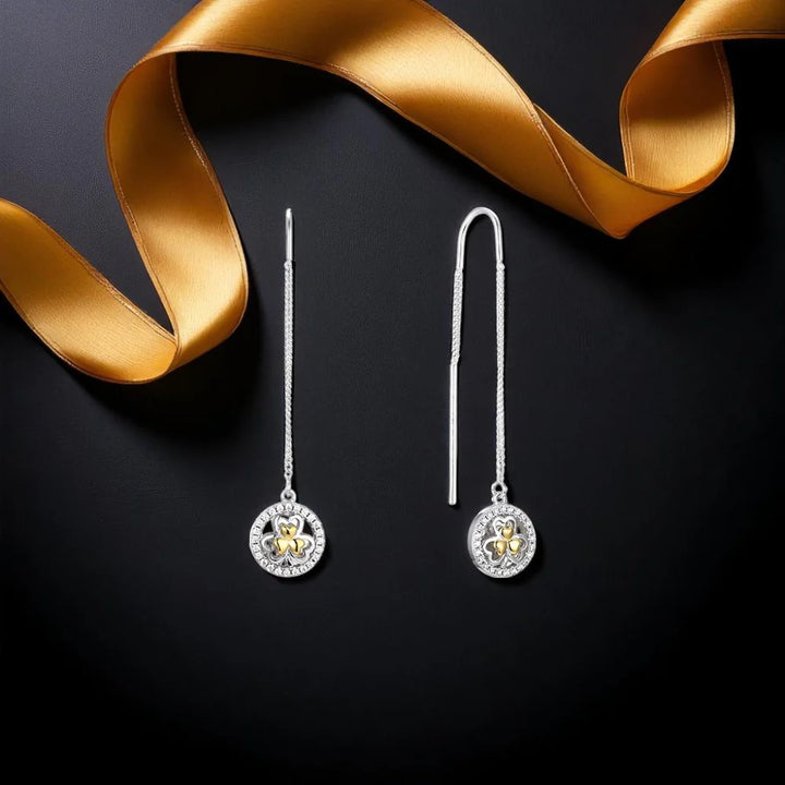 Pull Through Shamrock Earrings