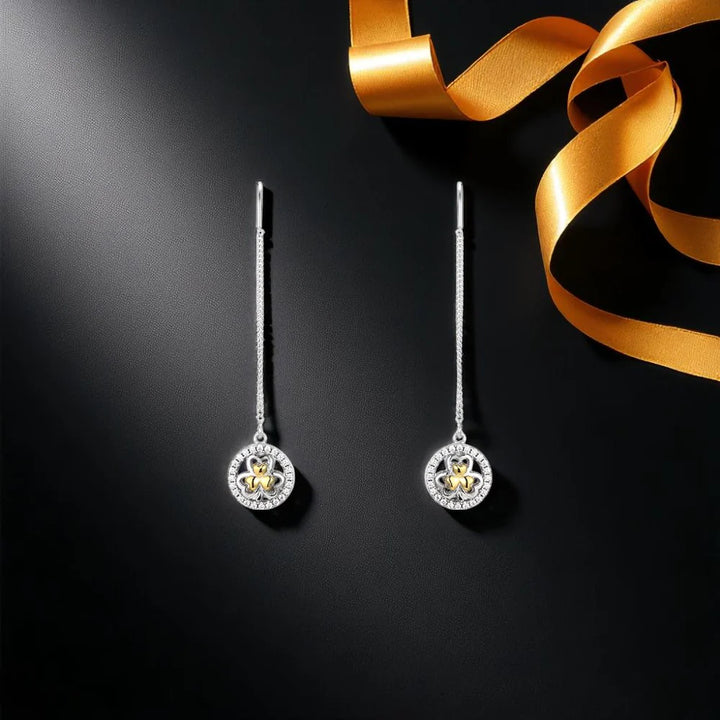 Pull Through Shamrock Earrings