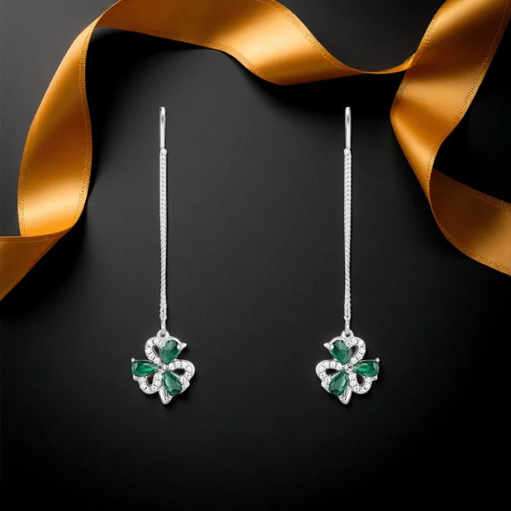 Pull Through Shamrock Earrings