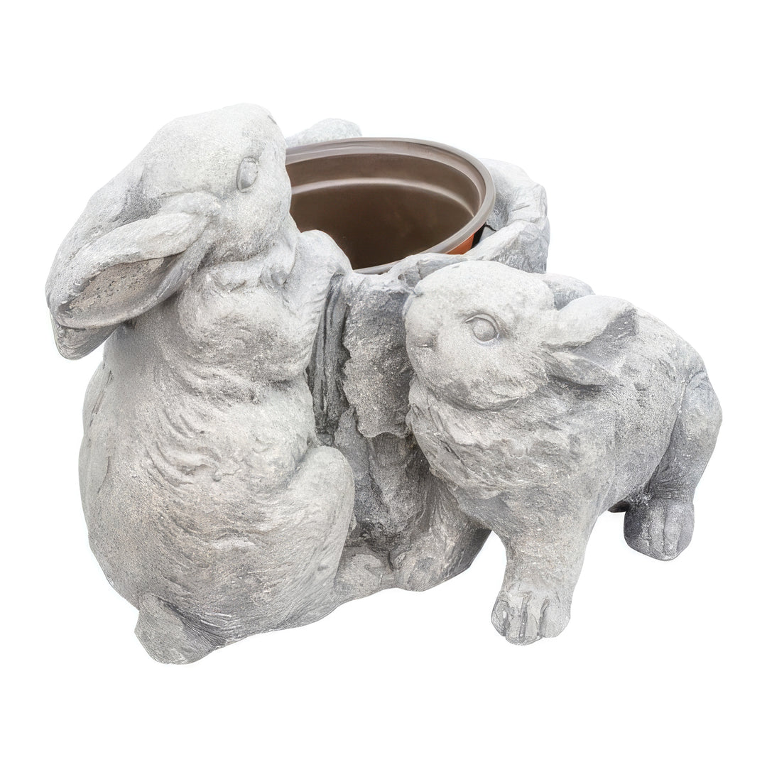 Bunny Shamrocks Flower Pot Planter