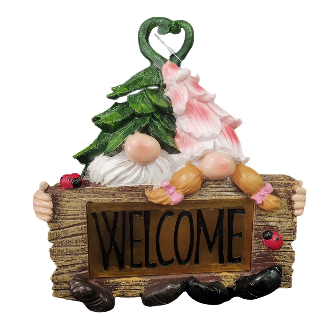 Solar Welcome Irish Gnome Sign