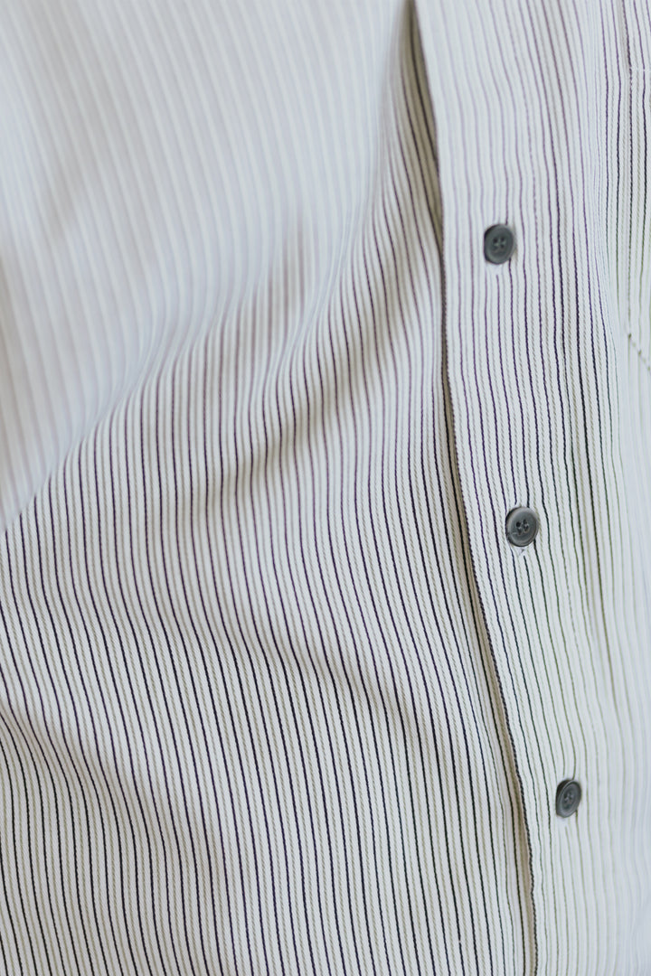 Celtic Ranchwear Black &amp; White Striped Grandfather Shirt