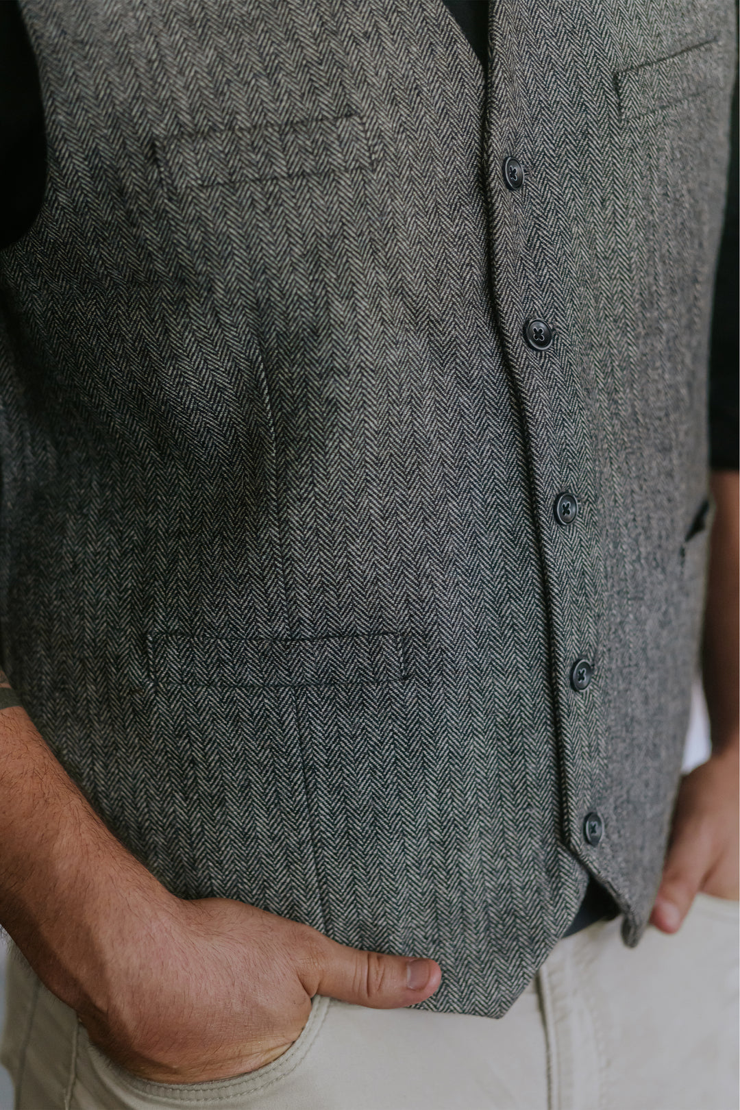 grey wool dress vest Hawes & Curtis Slim Fit Charcoal Twill Suit Vest | Wool | Plain