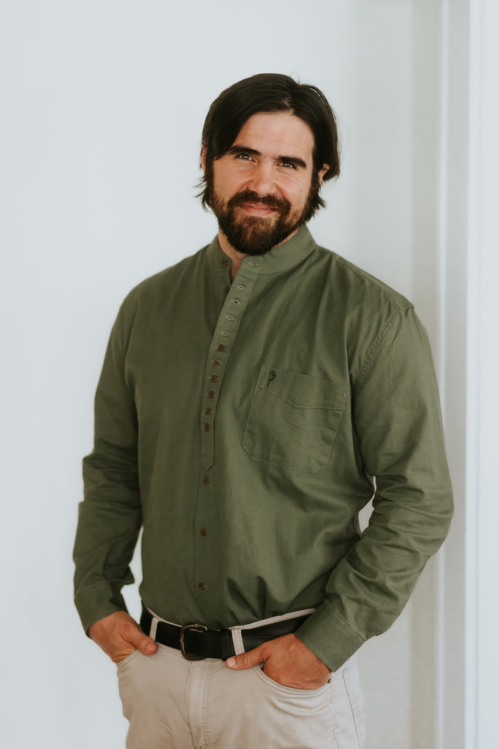 Celtic Ranchwear Irish Collarless Grandfather Shirt