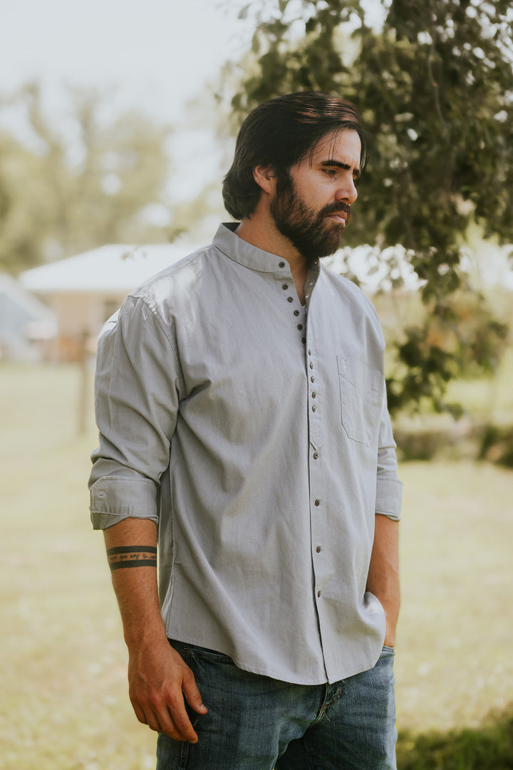 Celtic Ranchwear Irish Collarless Grandfather Shirt
