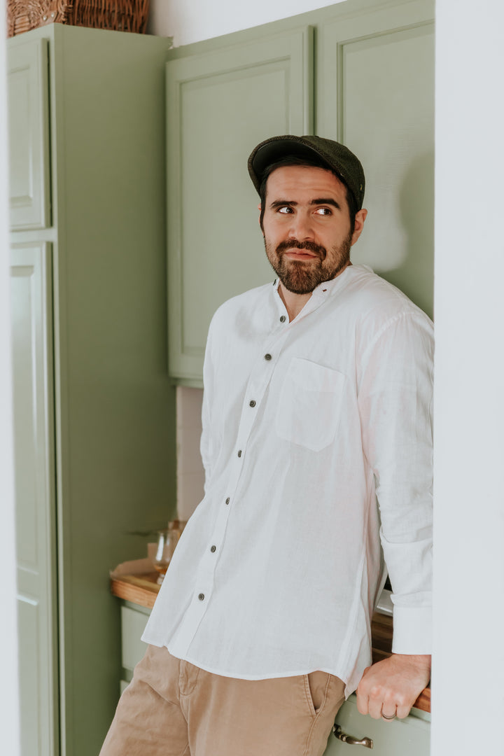 Celtic Ranchwear Lightweight Linen-Cotton Grandfather Shirt