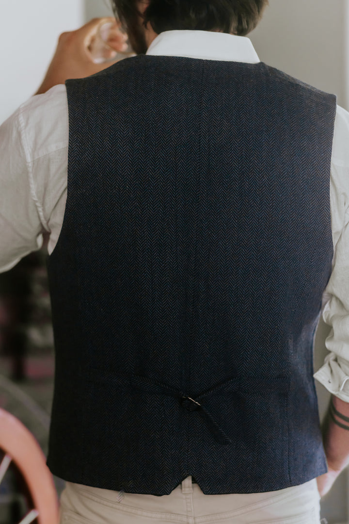 Celtic Ranchwear Men’s Irish Herringbone Wool Vest